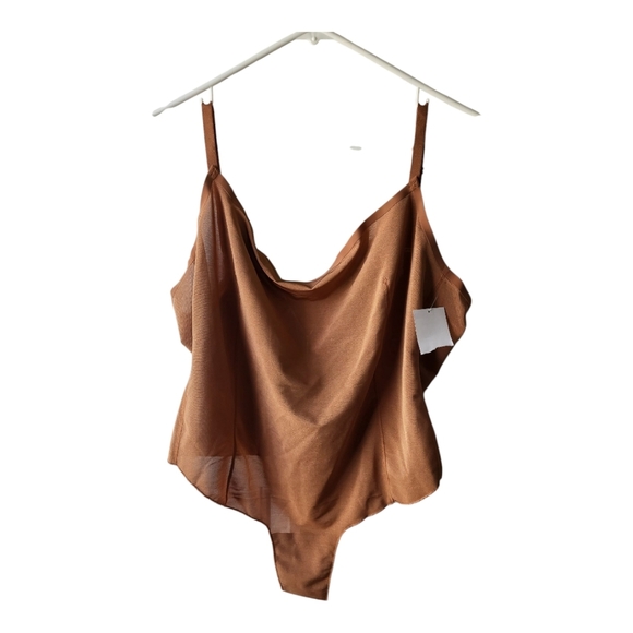 Skims Womens 3x Sheer Mesh Sculpt Thong Bodysuit Cocoa Brown New - Picture 1 of 4